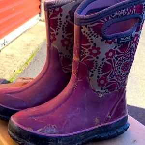 Bogs 78504-499 KClassic Lace Girl’s Pink Purple Snow Boots Size 2